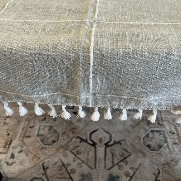 Joy Fabric Linen Tablecloth: 55 x 70 inches - Picture 2 of 5